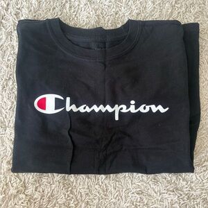 Champion Dark Tee with Cream Logo